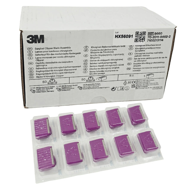 3M 9660 Single-Use Pivoting Surgical Clipper Blade Assembly (For 9661 / 9661L) 50/Box - New 3M