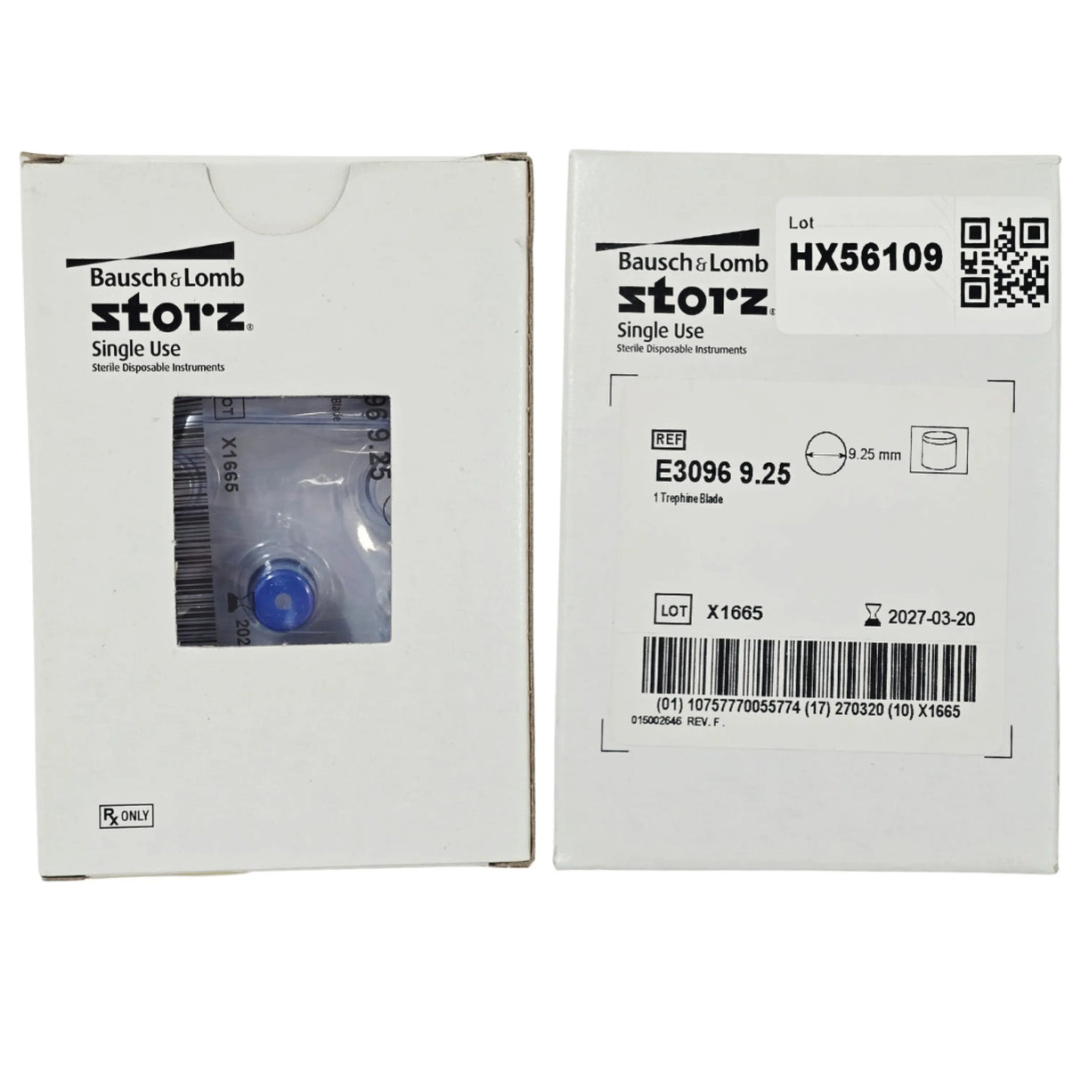Bausch & Lomb Storz E3096 9.25 Corneal Trephine Blade 9.25mm Single-Use 1/Box - New Bausch + Lomb