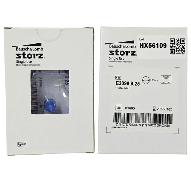 Bausch & Lomb Storz E3096 9.25 Corneal Trephine Blade 9.25mm Single-Use 1/Box - New Bausch + Lomb