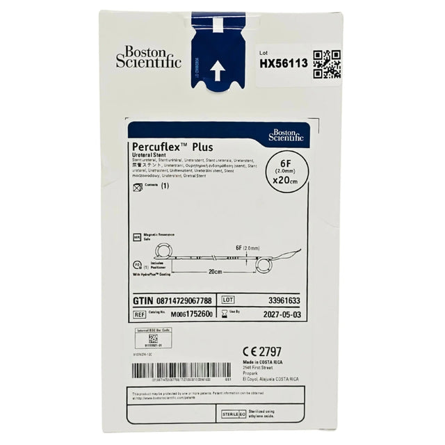 Boston Scientific M0061752600 Percuflex Plus Ureteral Stent 6 Fr x 20 cm - New Boston Scientific