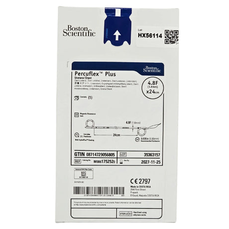 Boston Scientific M0061752520 Percuflex Plus Ureteral Stent 4.8 Fr x 24 cm - New Boston Scientific