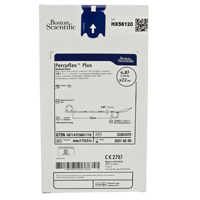 Boston Scientific M0061752510 Percuflex Plus Ureteral Stent 4.8 Fr x 22 cm - New Boston Scientific