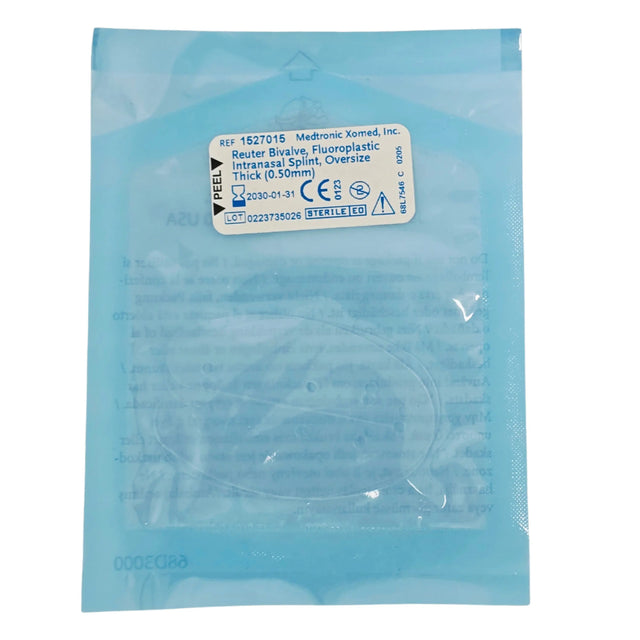 Medtronic 1527015 Reuter Bivalve Fluoroplastic Intranasal Splint Oversize 0.50 mm Thick - New Medtronic