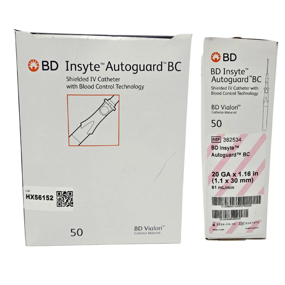 BD 382534 Insyte Autoguard BC Shielded IV Catheter 20 Gauge x 1.16 Inch - New BD