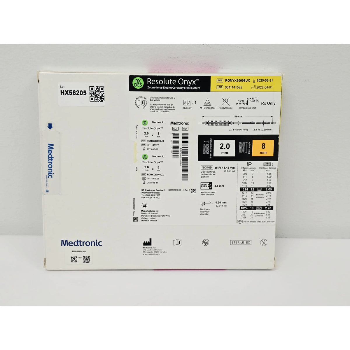 Medtronic, Inc., RONYX20008UX, BX/1, New - Open Box, Quantity Verified, 00643169556621, EXPIRED Medtronic, Inc.
