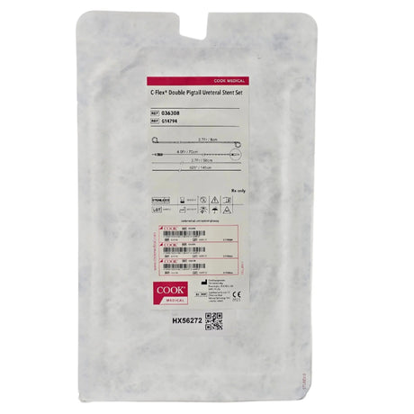 Cook Medical 036308 G14794 C-Flex Double Pigtail Ureteral Stent Set 3.7 Fr 8 cm - New Cook Medical