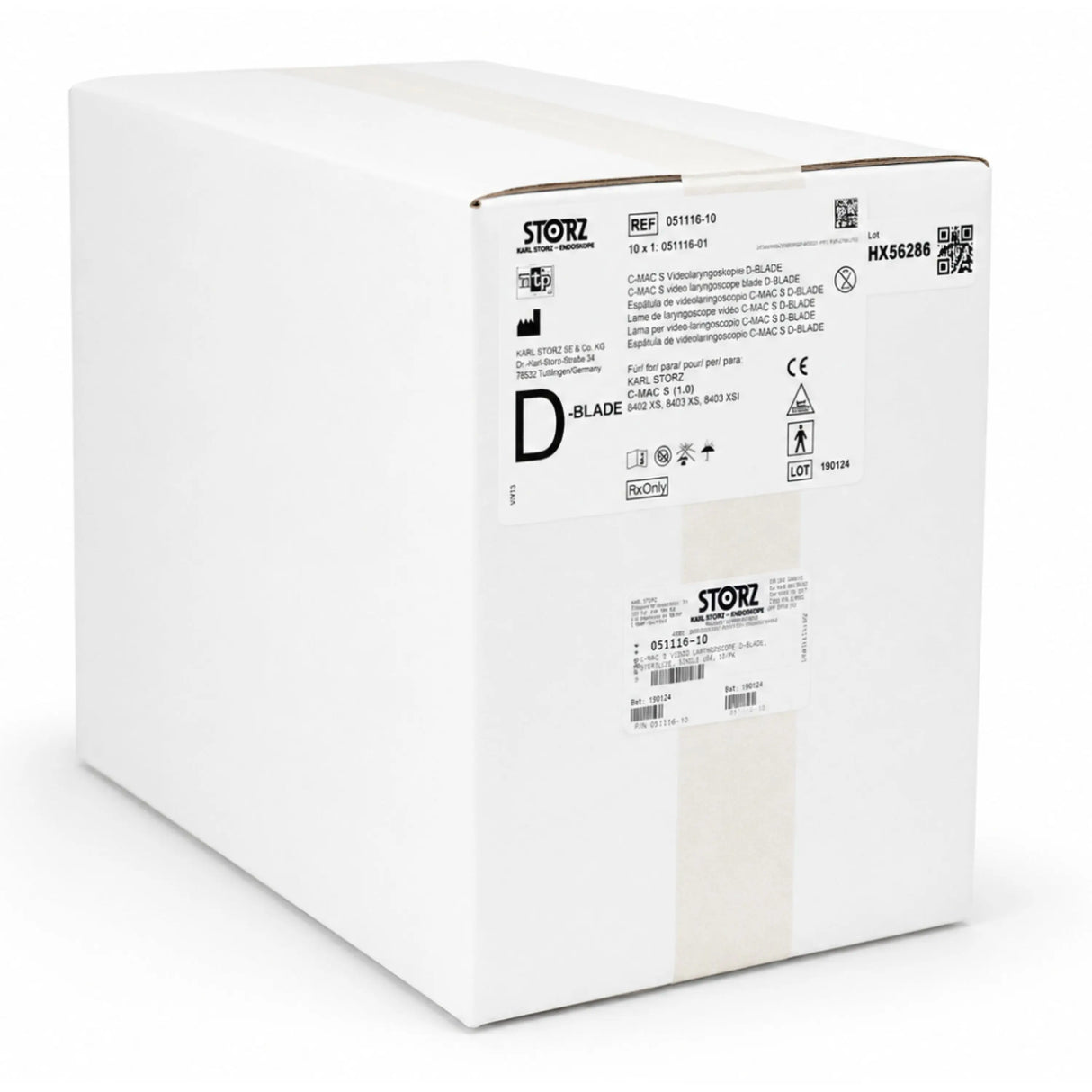 Karl Storz 051116-10 C-MAC S Video Laryngoscope Hyperangulated D-BLADE - Box of 10 - New Karl Storz