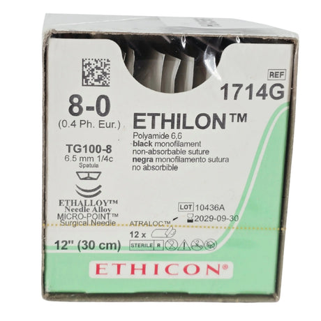 Ethicon 1714G Coated Vicryl Suture Size 3-0 Violet 18 in RB-1 Needle - Box of 12 - New Ethicon