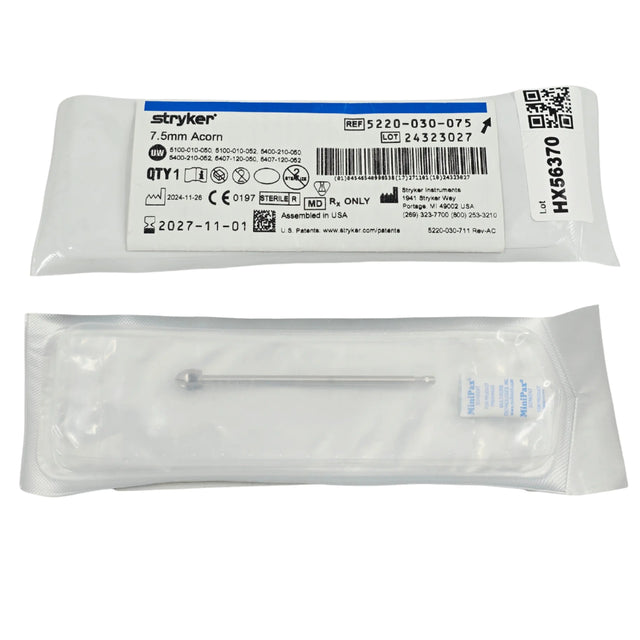 Stryker 5220-030-075 Core2 Precision Diamond Bur, 3.0 mm Ball - New / Sterile Stryker