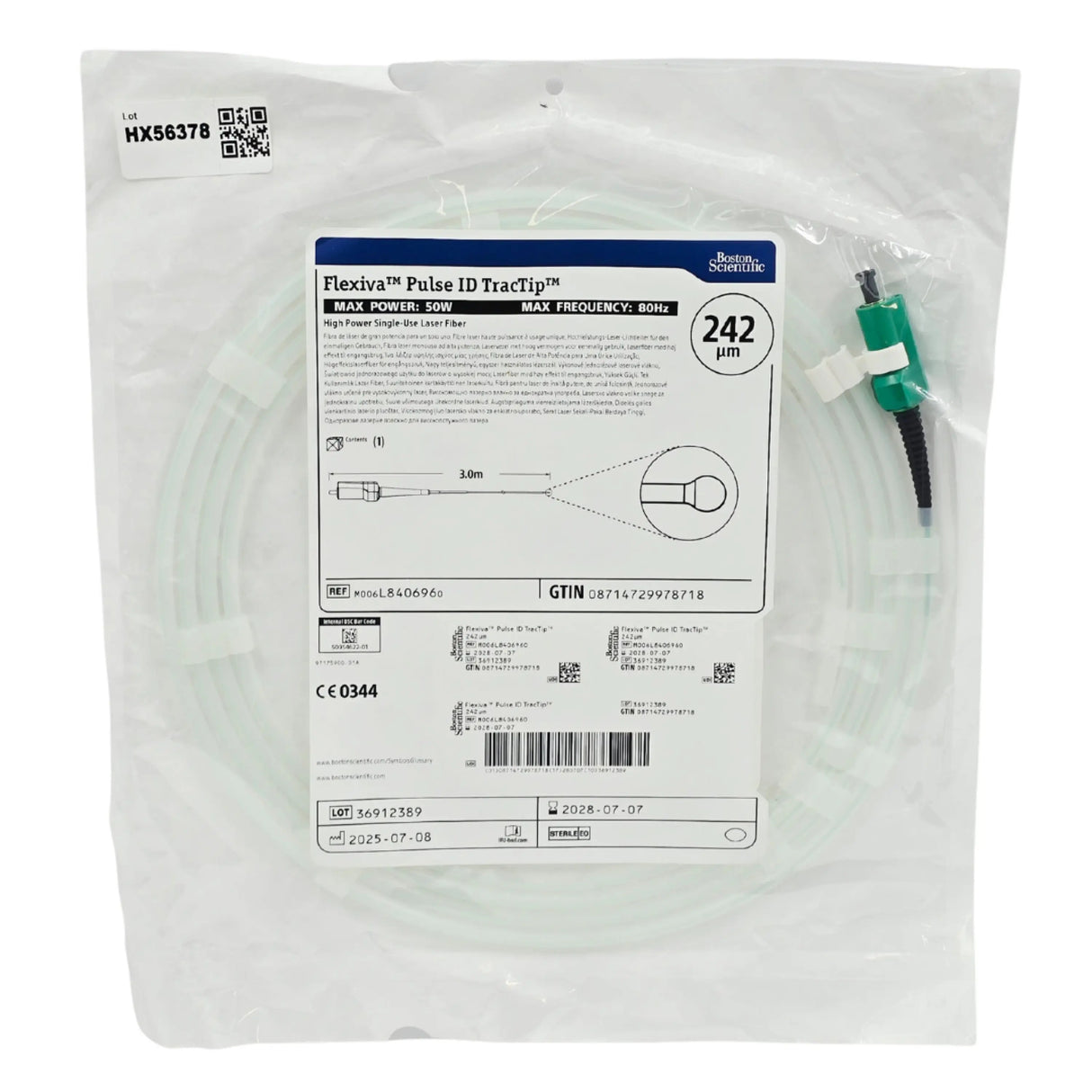 Boston Scientific M006L8406960 Flexiva Pulse ID TracTip Laser Fiber, 242 µm - New / Sterile Boston Scientific
