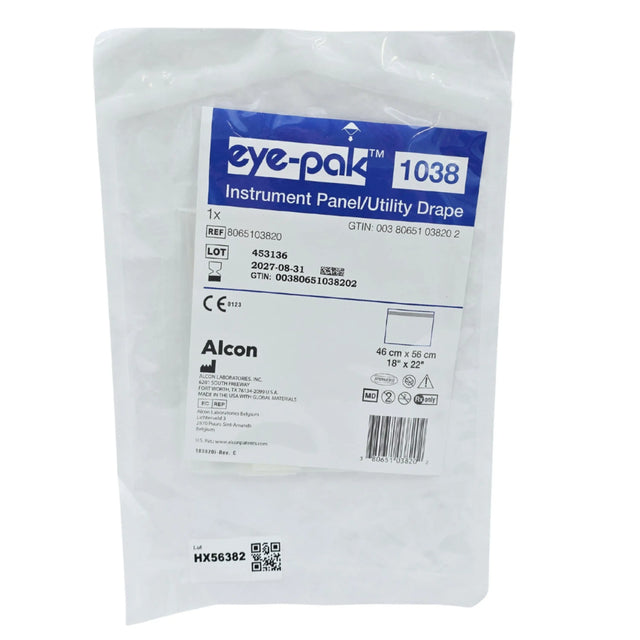 Alcon 8065103820 Eye-Pak 1038 Instrument Panel / Utility Drape, 18" x 22" - New / Sterile Alcon