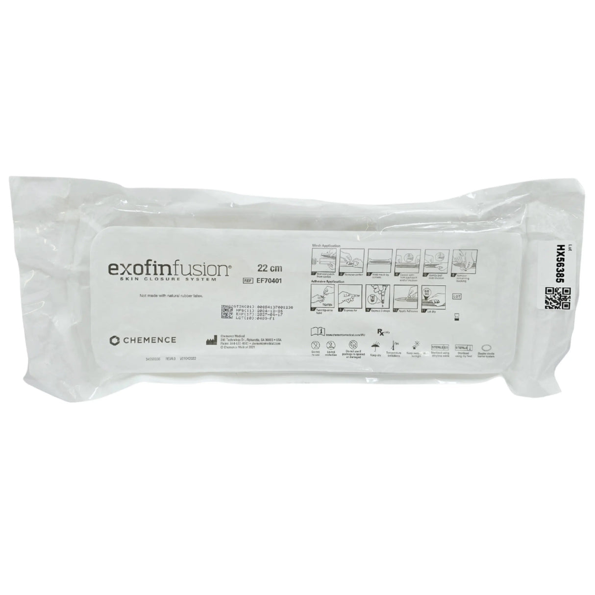 Chemence Medical EF70401 Exofin Fusion Curved Skin Closure System, 22 cm - New / Sterile Chemence Medical