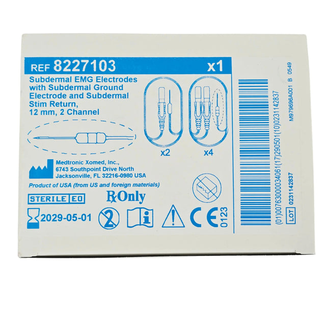 Medtronic 8227103 Subdermal Needle EMG Electrodes, 2-Channel, 12 mm - New Medtronic