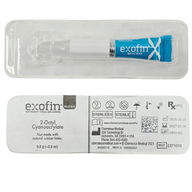 Chemence Medical EX71010 Exofin High Viscosity Topical Skin Adhesive, 0.5 mL Applicator - New / Sterile Chemence Medical