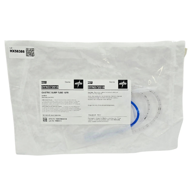 Medline DYND72016 Salem Sump Dual Lumen Gastric Tube, 16 Fr x 48" - New / Sterile Medline