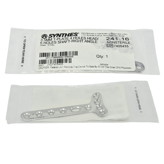 Synthes 241.16 2.7mm Reconstruction Plate (6 Holes, Stainless Steel) - New Synthes