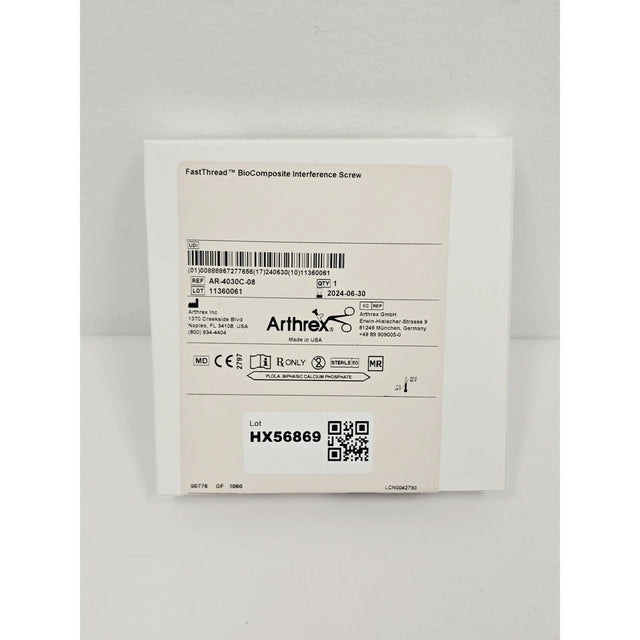 Arthrex, Inc., AR-4030C-08, BX/1, New - Inner Sterile Package Intact, 00888867277656, EXPIRED Arthrex, Inc.