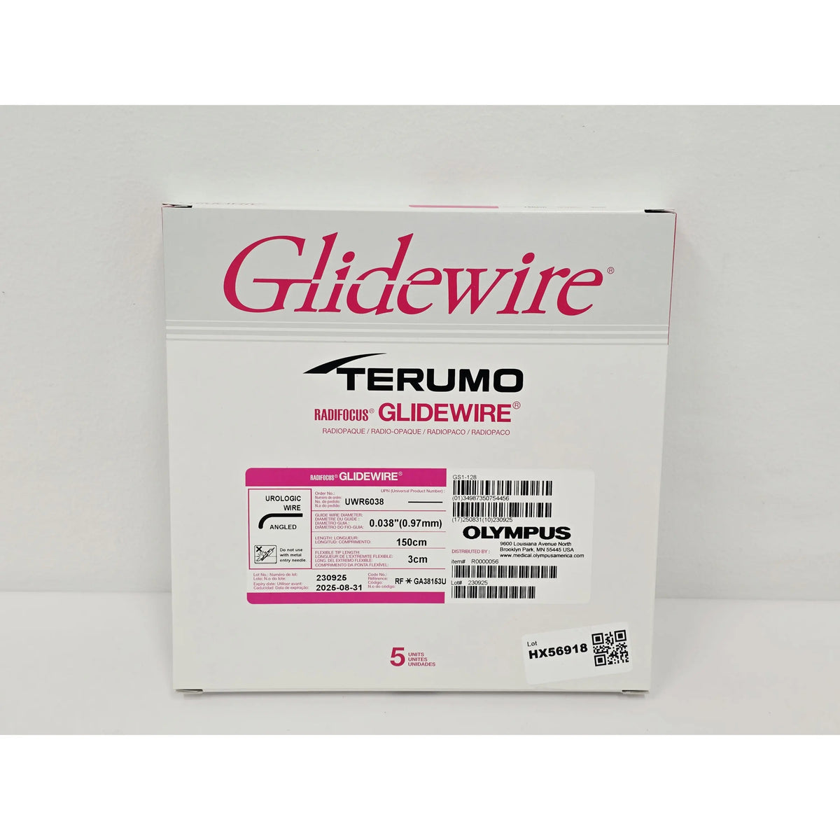 Terumo Corporation, UWR6038, BX/1, New - Inner Sterile Package Intact, 34987350754456, EXPIRED Terumo Corporation