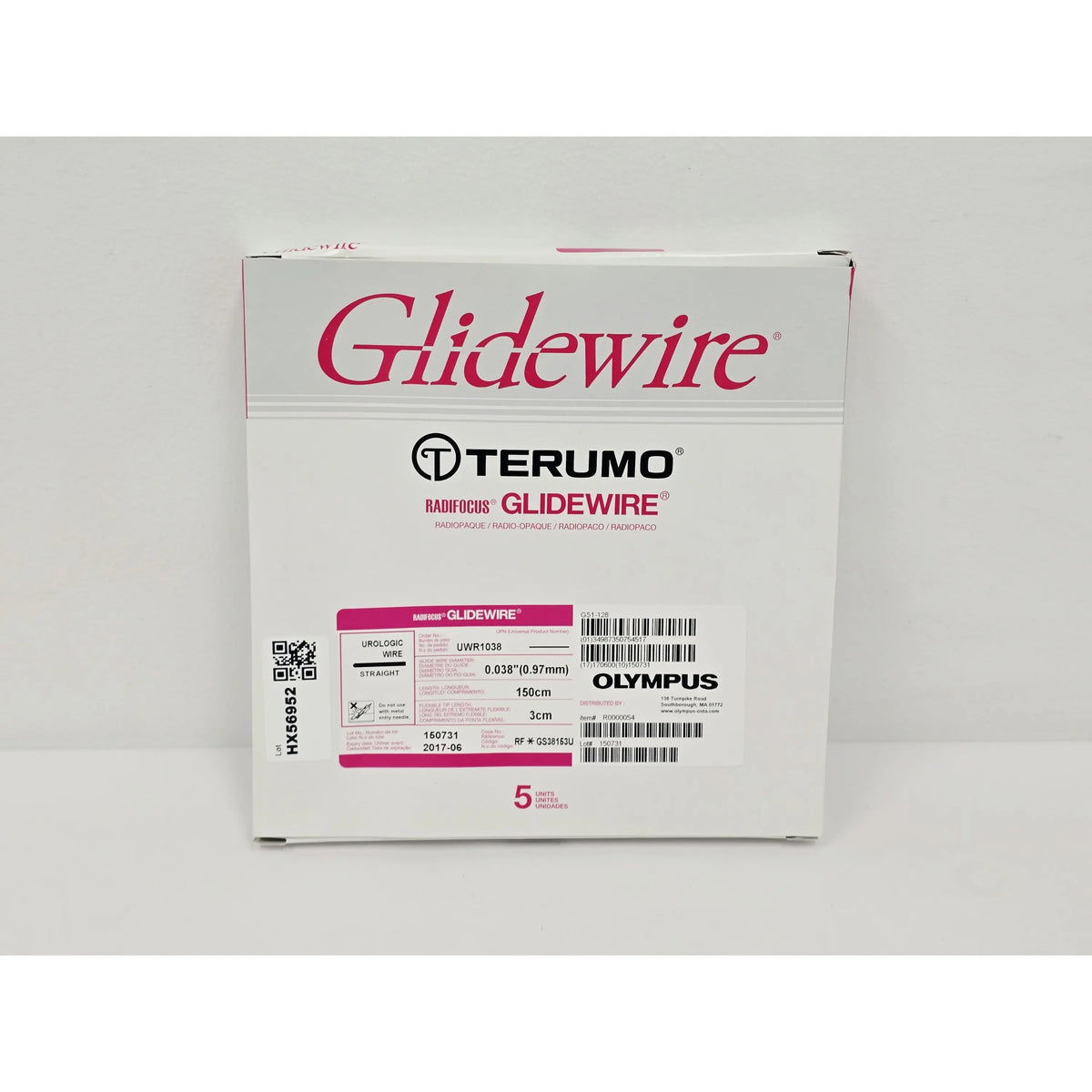 Terumo Corporation, UWR1038, BX/1, New - Inner Sterile Package Intact, 34987350754517, EXPIRED Terumo Corporation