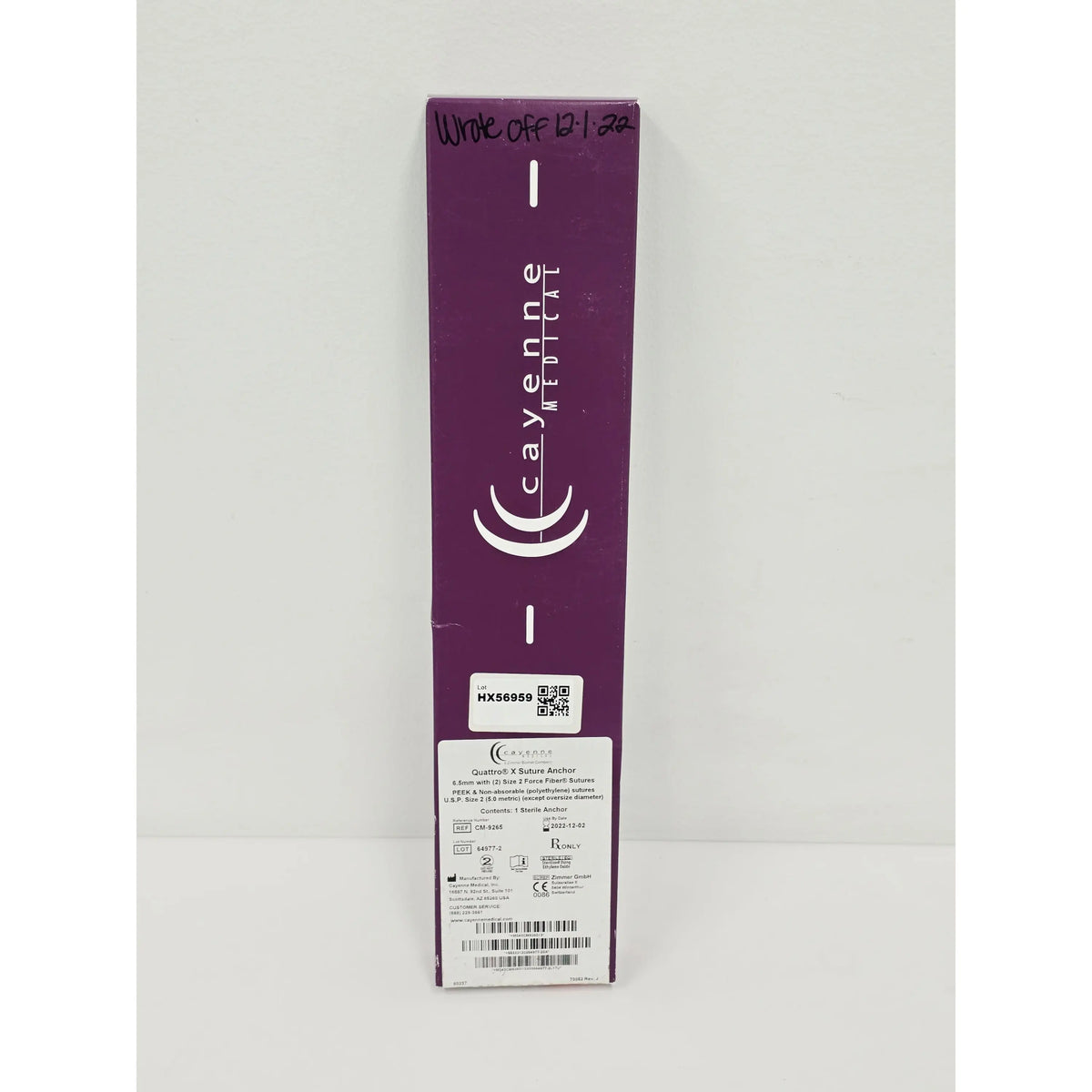 Cayenne Medical, Inc., CM-9265, BX/1, New - Inner Sterile Package Intact, 00887868270291 Cayenne Medical, Inc.