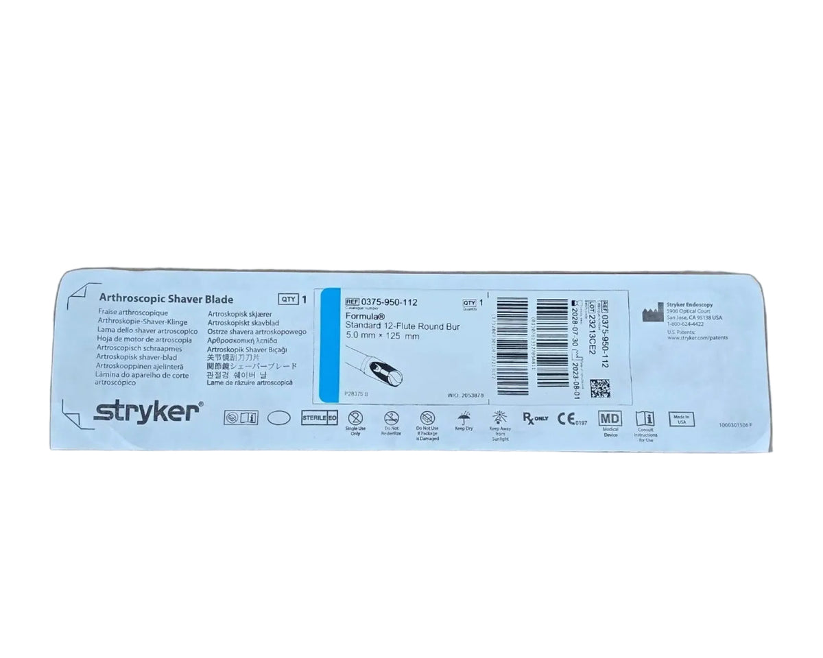 Stryker 0375950112 Formula Standard 12-Flute Round Bur 5.0mm x 125mm 1/EA