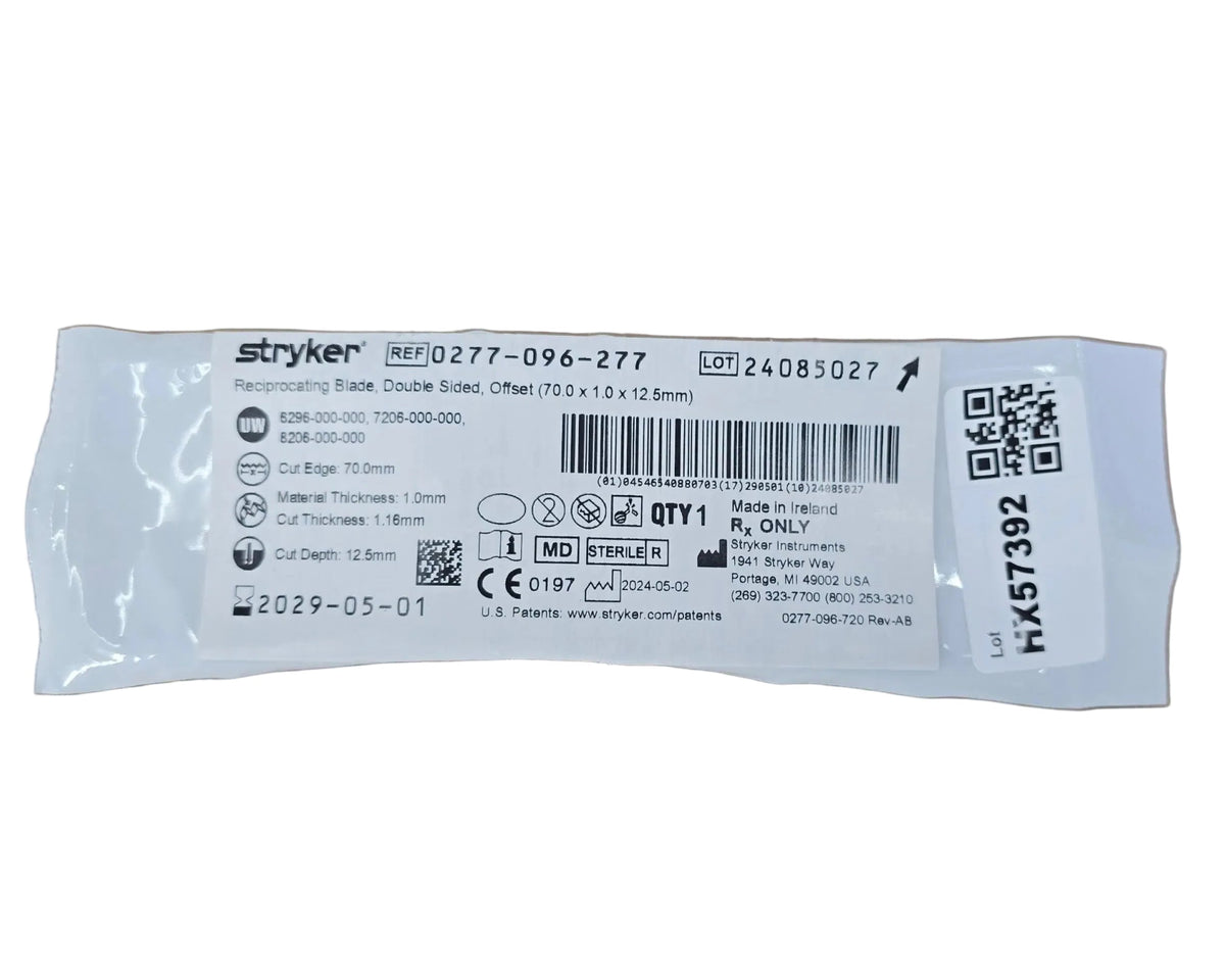 Stryker 0277096277 Double-Sided Offset Reciprocating Saw Blade 70mm 1/EA