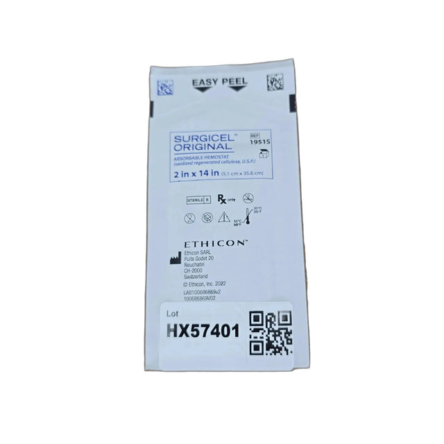 Ethicon 1951S SURGICEL Original Absorbable Hemostat 2 x 14in 1/EA
