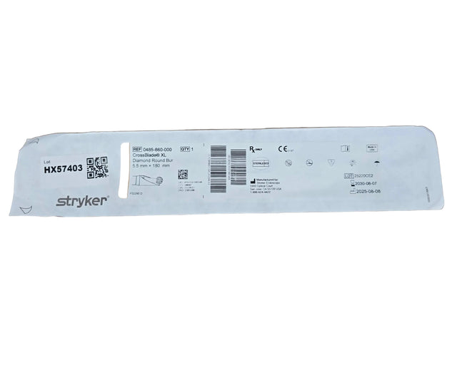 Stryker 0485860000 CrossBlade XL Diamond Round Bur 5.5mm x 180mm 1/EA