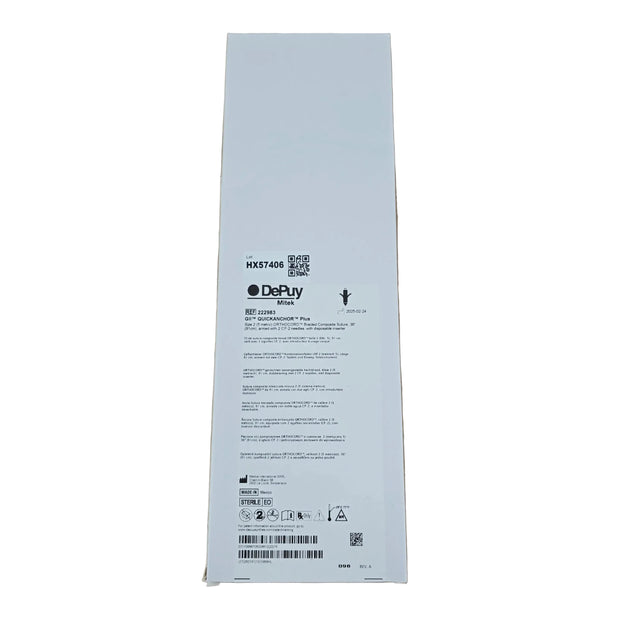 DePuy Mitek 222983 GII QuickAnchor Plus with ORTHOCORD Suture BX/1