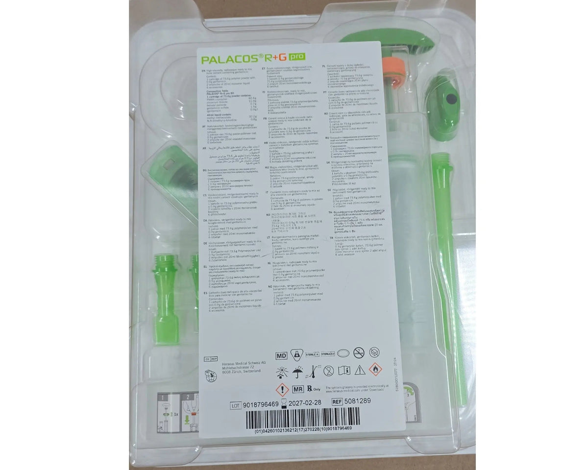 Heraeus Medical R+G pro 80 PALACOS Bone Cement System 80g 1/EA