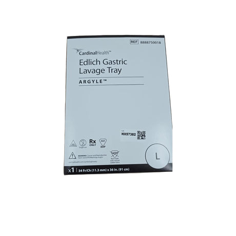 Cardinal Health 8888750018 Argyle Gastric Lavage Tray 34FR x 36in BX/1