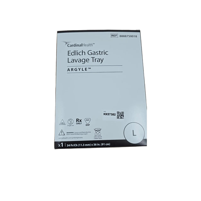 Cardinal Health 8888750018 Argyle Gastric Lavage Tray 34FR x 36in BX/1
