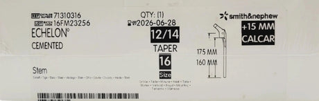 Smith & Nephew, Inc. 71310316 Uncoated femoral stem prosthesis, one-piece Smith & Nephew, Inc.