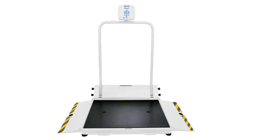 Health o meter Professional 2610KG Digital Wheelchair Dual Ramp Scale with Large Platform - 1,000 lb / 454 kg, KG Only, ADA-Focused Clinical Weighing Health O Meter
