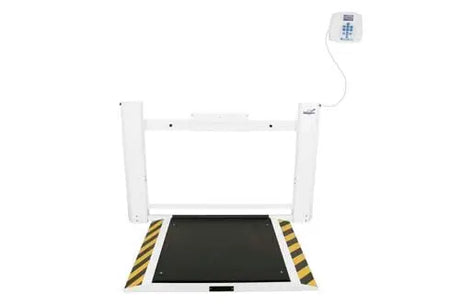 Health o meter Professional 2900KG-AM-BT Antimicrobial Wall-Mounted Fold-Up Wheelchair Scale - 1,000 lb / 454 kg, KG Only, Pelstar Wireless Technology, ADA-Focused Clinical Weighing Health O Meter