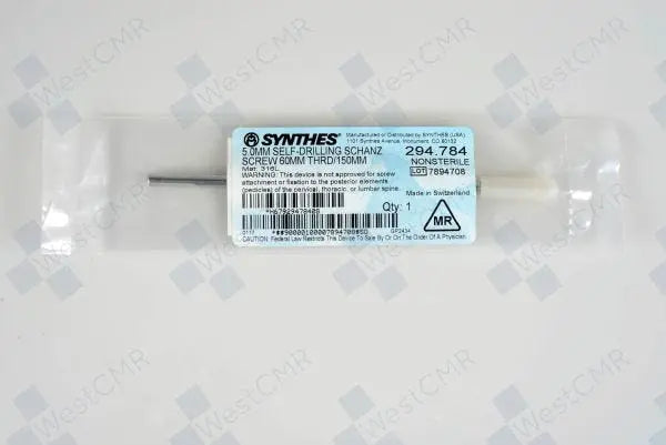 Synthes  294.784 5.0MM SELF-DRILLING SCHANZ SCREW 60MM THRD/150MM Synthes