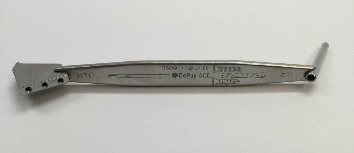 DePuy Ace 13509 Surgical Drill Guide 1.6mm / 2.9mm 4"