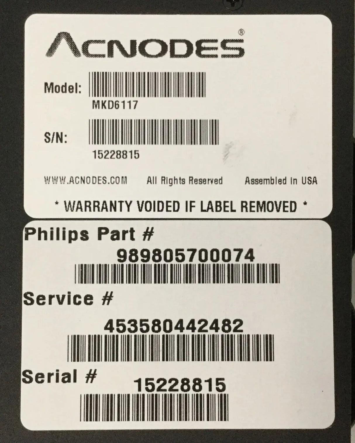 Acnodes MKD6117 Monitor Keyboard Drawer Integrated 17.3" 1080P Full HD LED LCD Acnodes