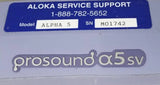 Aloka SSD-a5 Ultrasound Prosound Keyboard ALPHAV 5 SV S/N: M01742 Aloka
