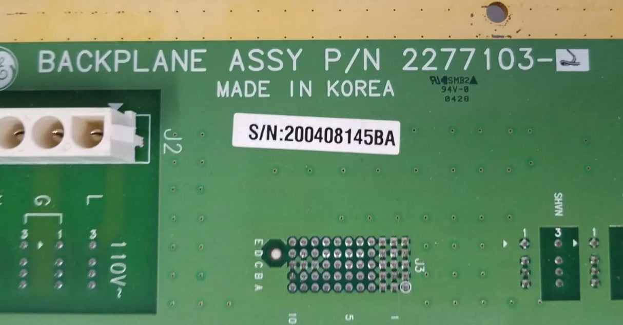 GE 2277103-2 Backplane Assembly Board for Logiq 5 Pro Ultrasound GE