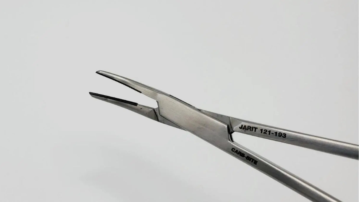 Jarit 121-193 DeBakey Needle Holder Carb Bite  Fine Curved 9" Jarit