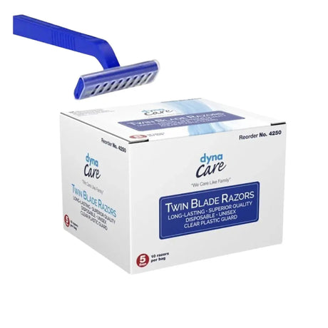 Dynarex 4250 Twin Blade Prep Razor 50 Box Dynarex