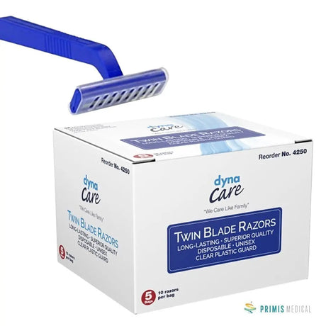 Dynarex 4250 Twin Blade Prep Razor 50 Box Dynarex