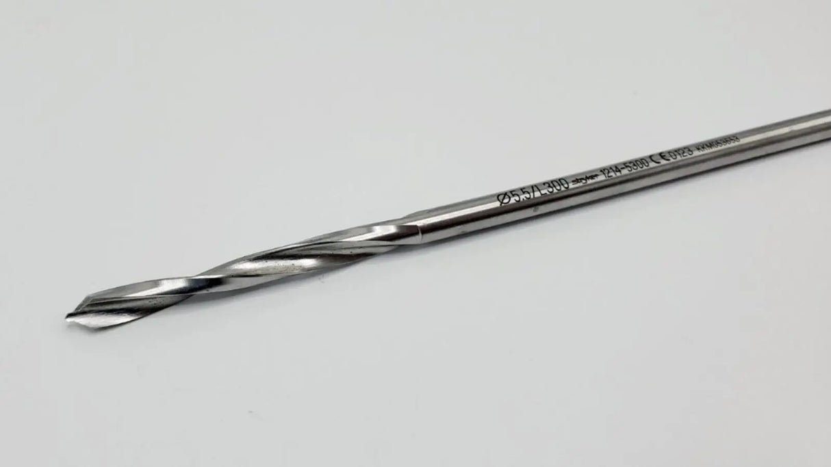 Stryker 1214-5300 Drill Bit 5.5mm x L300 Orthopedic 12" Stryker