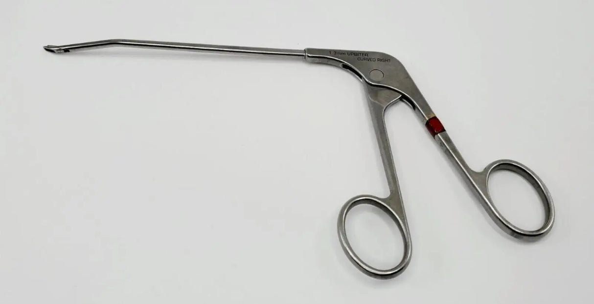 Acufex 012043 Basket Punch Scoop Forceps 1.3mm Upbiter Curved Right 9" Acufex