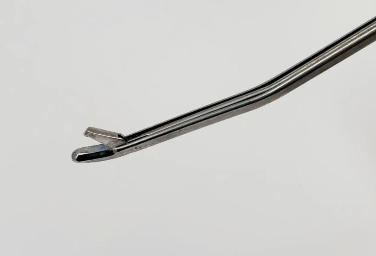 Acufex 012043 Basket Punch Scoop Forceps 1.3mm Upbiter Curved Right 9" Acufex