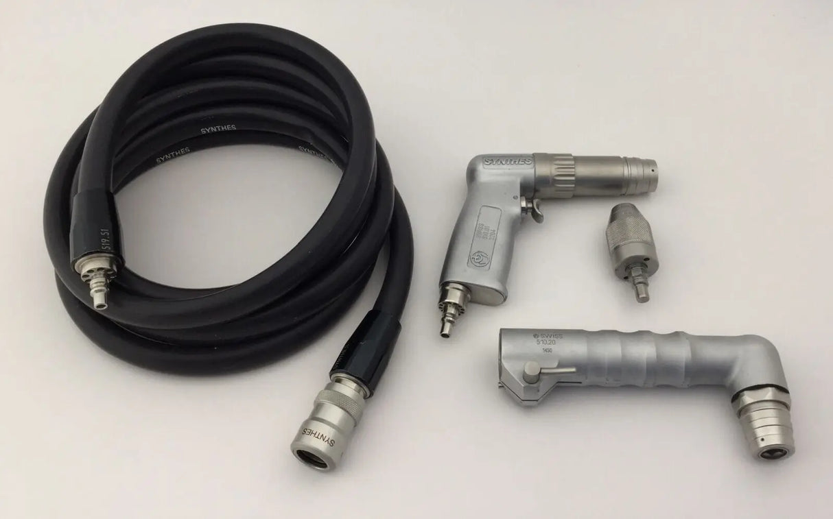 Synthes 510.20 Drill with Adaptor 90 Degree, Hose and Accessories Synthes