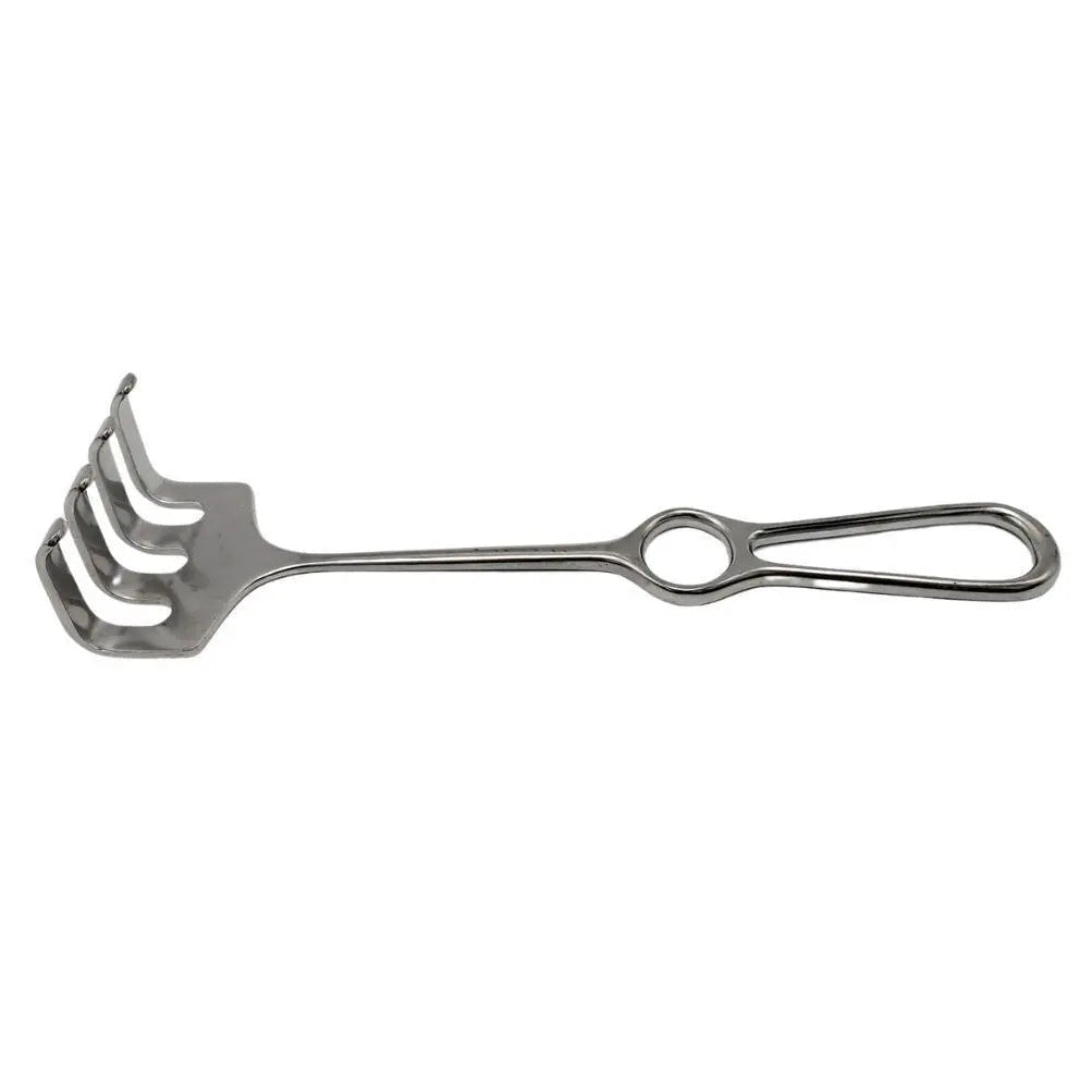 Zimmer 3085 Ollier Rake Hand Held Retractor 4 Prong Blunt 9-3/4" Primis Medical