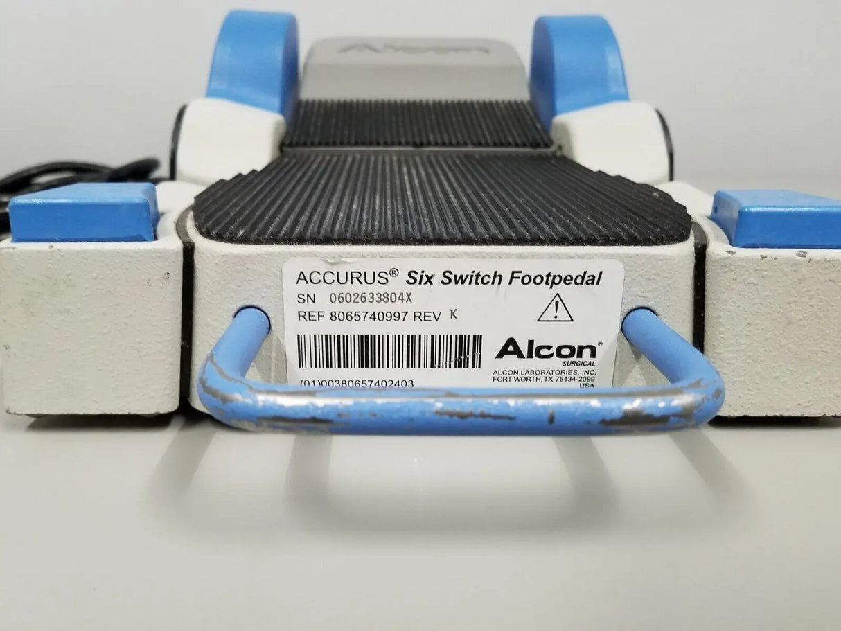 Alcon Footpedal, Accurus 800CS Phacoemulsifier 8065740997 Rev.K 6 Switch XS4 Primis Medical