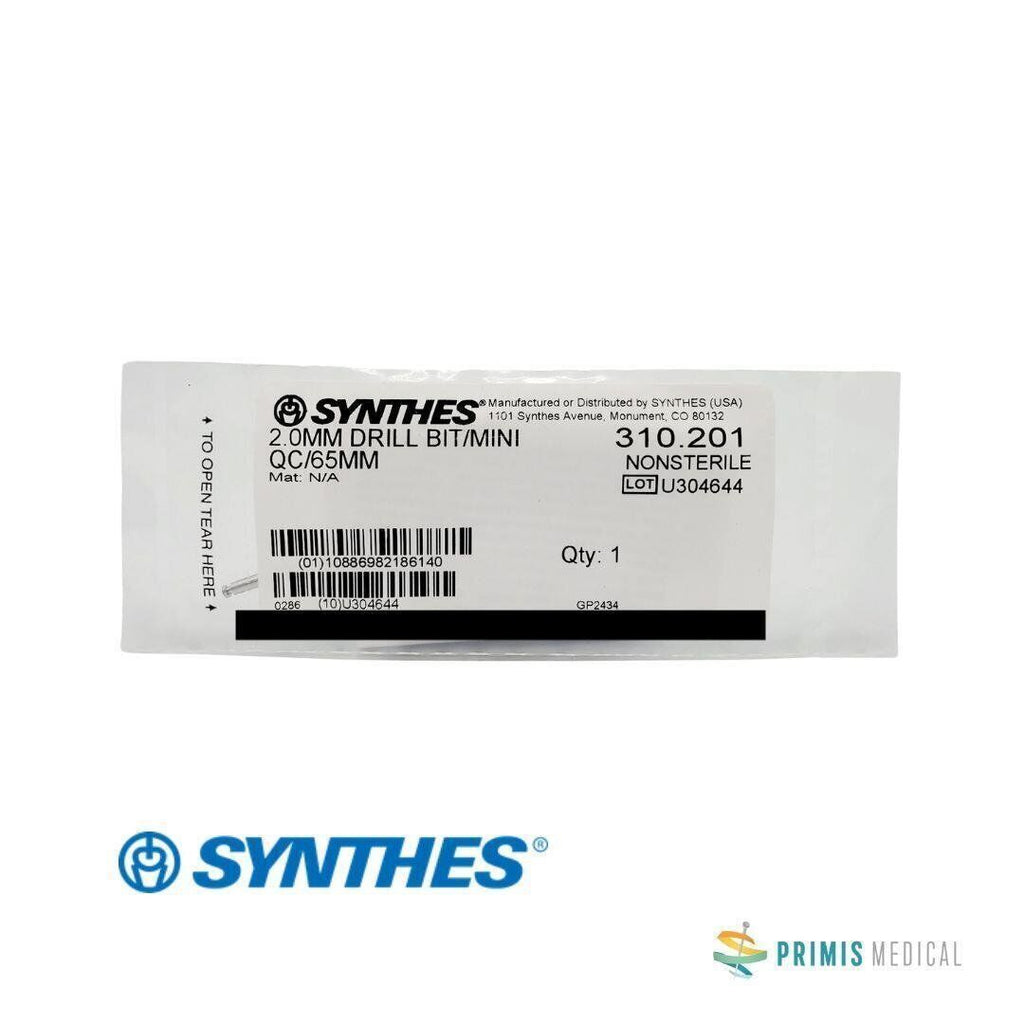 Synthes 310.201 Quick-Coupling Drill Bit 2.0mm Orthopedic 2-3/4" (New)